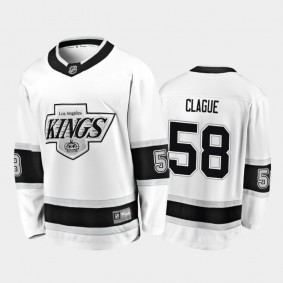 Men's Los Angeles Kings Kale Clague #58 Heritage White Breakaway Player Jersey