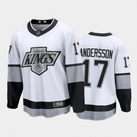 Lias Andersson #17 Los Angeles Kings Alternate White Premier Jersey