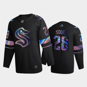 Kraken Carson Soucy #28 Iridescent Holographic Black Limited Edition Jersey