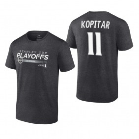Anze Kopitar 2022 Stanley Cup Playoffs Charcoal LA Kings T-Shirt