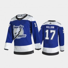 Tampa Bay Lightning Alex Killorn #17 Reverse Retro 2020-21 Blue Authentic Jersey