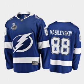 Tampa Bay Lightning Andrei Vasilevskiy #88 2020 Stanley Cup Final Blue Breakaway Player Home Jersey