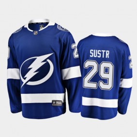Lightning Andrej Sustr #29 Home 2021-22 Blue Player Jersey