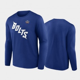Tampa Bay Lightning 2022 Stadium Series Primary Logo Long Sleeve Blue T-Shirt Men