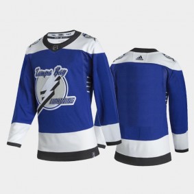 Men Tampa Bay Lightning Reverse Retro 2020-21 Blue Special Edition Authentic Jersey