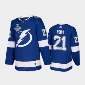 Tampa Bay Lightning Brayden Point #21 2020 Stanley Cup Champions Blue Authentic Patch Jersey