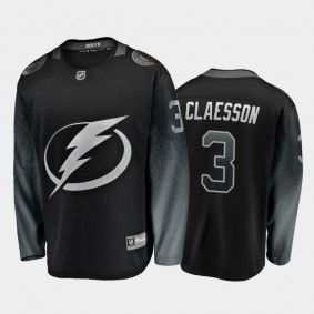 Men's Tampa Bay Lightning Fredrik Claesson #3 Alternate Black 2021 Jersey