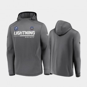 Tampa Bay Lightning 2022 Stadium Series Men Gray Authentic Pro Pullover Hoodie