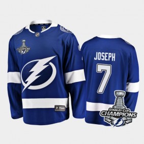 Tampa Bay Lightning #7 Mathieu Joseph 2021 Stanley Cup Champions Blue Home Jersey