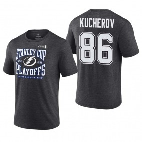 Nikita Kucherov 2022 Stanley Cup Playoffs Charcoal Lightning T-Shirt