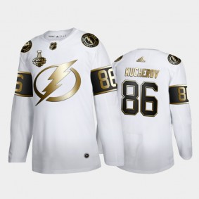 Tampa Bay Lightning Nikita Kucherov #86 2020 Stanley Cup Final White Golden Limited Edition Jersey