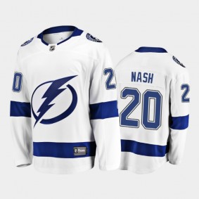 Tampa Bay Lightning #20 Riley Nash White 2021-22 Away Jersey