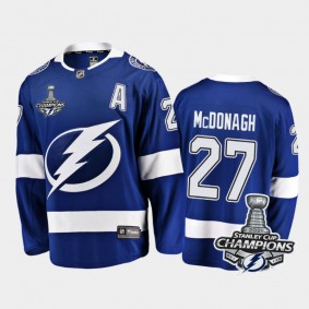 Tampa Bay Lightning #27 Ryan McDonagh 2021 Stanley Cup Champions Blue Home Jersey