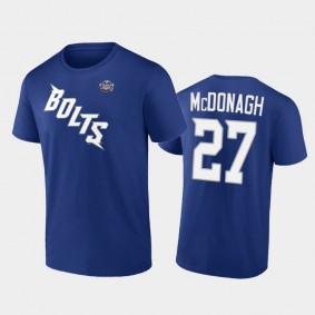 Men Tampa Bay Lightning Ryan McDonagh #27 2022 Stadium Series Navy T-Shirt