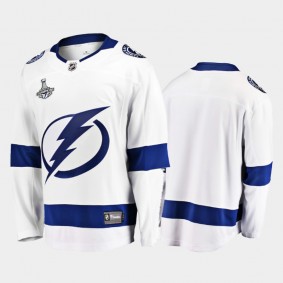 Tampa Bay Lightning # 2021 Stanley Cup Champions White Away Jersey