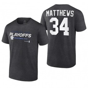 Auston Matthews 2022 Stanley Cup Playoffs Toronto Maple Leafs Charcoal T-Shirt