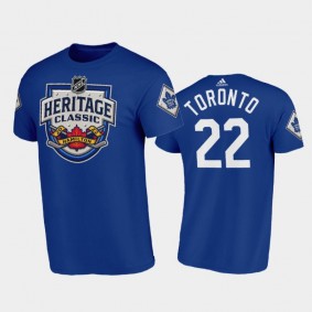 Men Toronto Maple Leafs #22 2022 Heritage Classic Blue T-Shirt