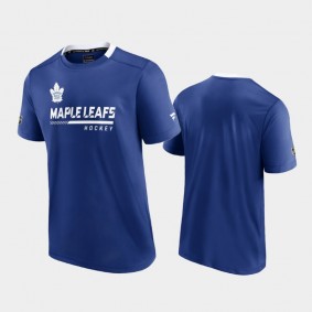 Men Toronto Maple Leafs Locker Room Authentic Pro Blue T-Shirt