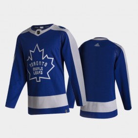 Men Toronto Maple Leafs Reverse Retro 2020-21 Blue Special Edition Authentic Jersey