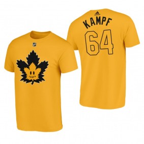 Men Toronto Maple Leafs David Kampf #64 Flipside Gold T-Shirt