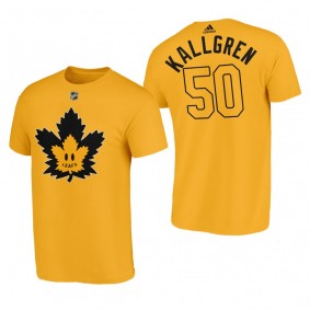 Men Toronto Maple Leafs Erik Kallgren #50 Flipside Gold T-Shirt