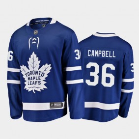 Men's Toronto Maple Leafs Jack Campbell #36 Home Blue 2021 Jersey