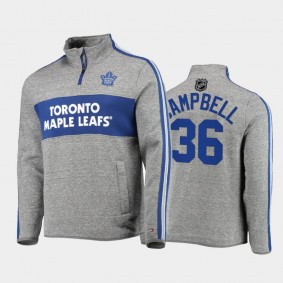 Jack Campbell Toronto Maple Leafs Mario Quarter-Zip Heathered Gray Jacket Tommy Hilfiger