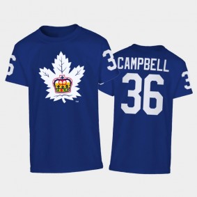 Men Toronto Maple Leafs Jack Campbell #36 Marlies Campus Crew Royal T-Shirt