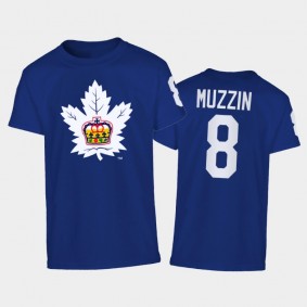 Men Toronto Maple Leafs Jake Muzzin #8 Marlies Campus Crew Royal T-Shirt