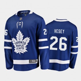 Toronto Maple Leafs Jimmy Vesey #26 Home Blue 2020-21 Breakaway Player Jersey