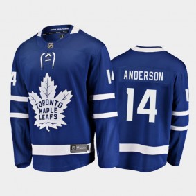 Toronto Maple Leafs Joey Anderson #14 Home Blue 2020-21 Breakaway Player Jersey