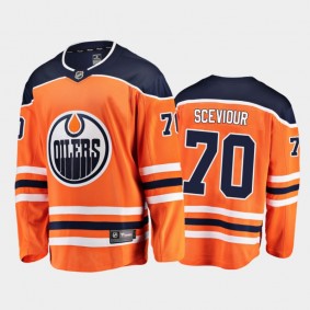 Edmonton Oilers #70 Colton Sceviour Home Orange 2021-22 Player Jersey