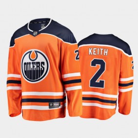 Edmonton Oilers #2 Duncan Keith Home Orange 2021 Jersey