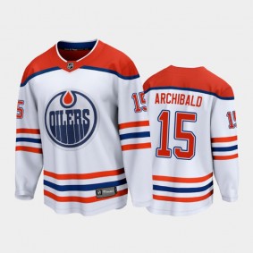 Men's Edmonton Oilers Josh Archibald #15 Special Edition White 2021 Jersey