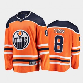 Edmonton Oilers Kyle Turris #8 Home Orange 2020-21 Breakaway Player Jersey