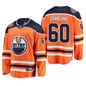 Edmonton Oilers Markus Granlund #60 Home Breakaway Player Orange Jersey