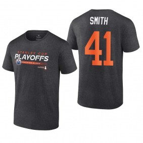 Mike Smith 2022 Stanley Cup Playoffs Charcoal Oilers T-Shirt