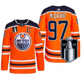 Connor McDavid Edmonton Oilers Orange Jersey 2022 Stanley Cup Playoffs