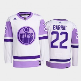 Tyson Barrie #22 Edmonton Oilers 2021 HockeyFightsCancer White Primegreen Jersey