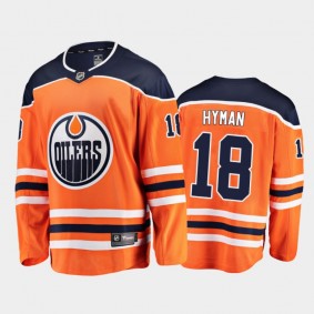 Edmonton Oilers #18 Zach Hyman Home Orange 2021 Player Jersey