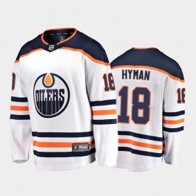 Edmonton Oilers #18 Zach Hyman Away White 2021 Player Jersey