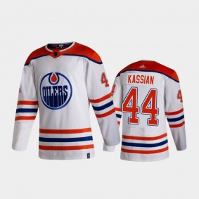 Men's Edmonton Oilers Zack Kassian #44 Reverse Retro 2020-21 White Authentic Jersey