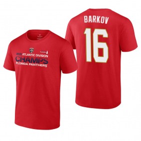 Aleksander Barkov 2022 Atlantic Division Champions Florida Panthers Red T-Shirt