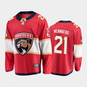 Florida Panthers Alexander Wennberg #21 Home Red 2020-21 Breakaway Player Jersey