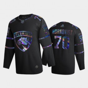Men's Florida Panthers Patric Hornqvist #70 Iridescent Holographic Black Authentic Jersey