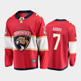 Florida Panthers Radko Gudas #7 Home Red 2020-21 Breakaway Player Jersey