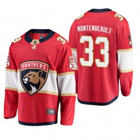 Sam Montembeault #33 Florida Panthers Breakaway Home Red Player Discount Jersey