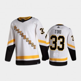 Men's Pittsburgh Penguins Alex D'Orio #33 Reverse Retro 2021 White Authentic Jersey