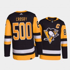 Sidney Crosby Pittsburgh Penguins 500th Career goal Black Commemorative Edition Jersey