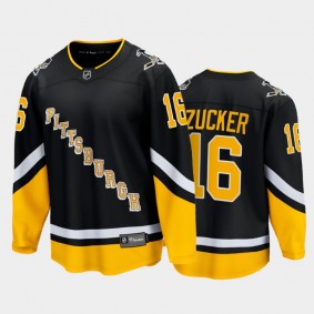 Jason Zucker #16 Pittsburgh Penguins Alternate 2021-22 Black Premier Breakaway Jersey